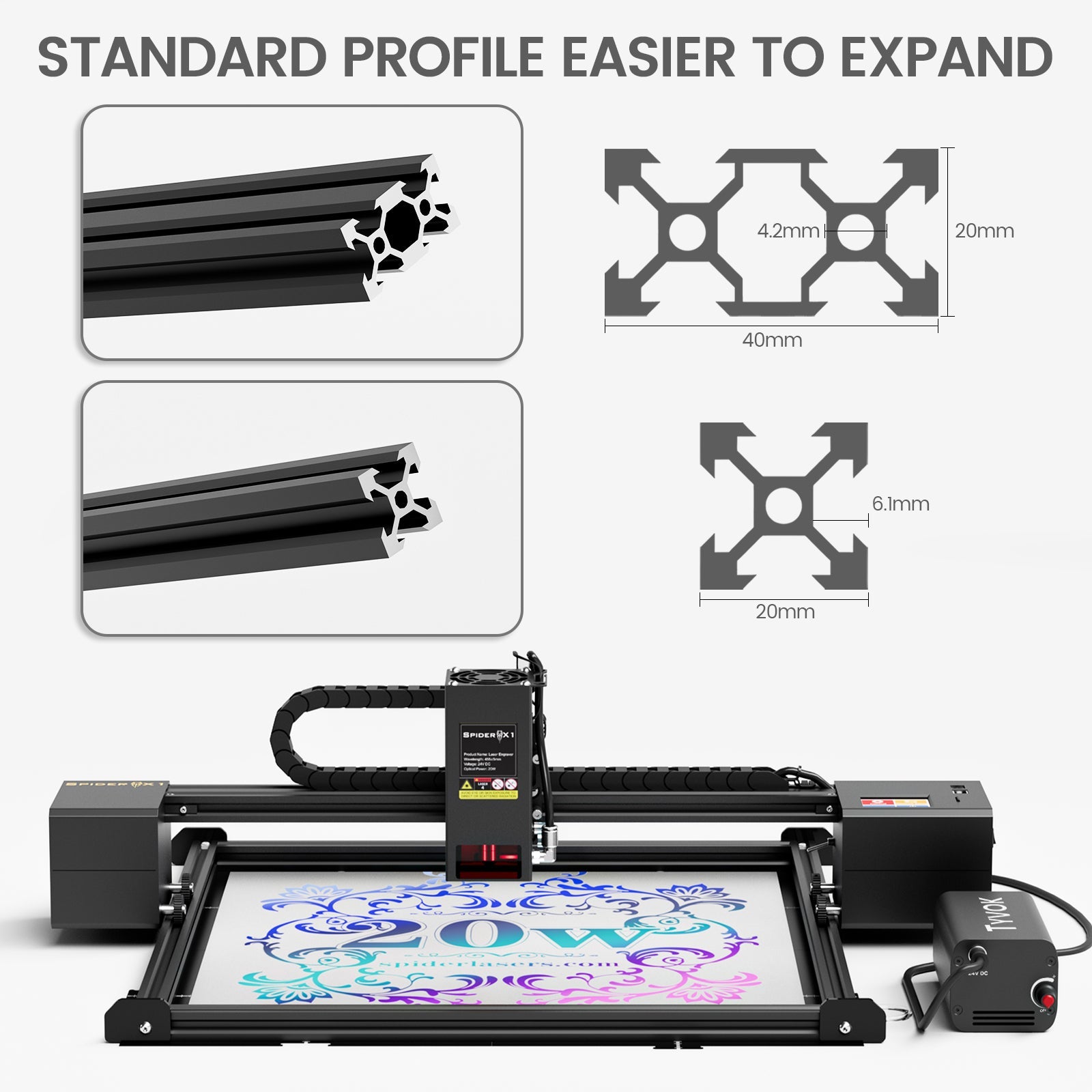 Tyvok - Delicated Frame For Spider X1S & X1 - Spider-Laser
