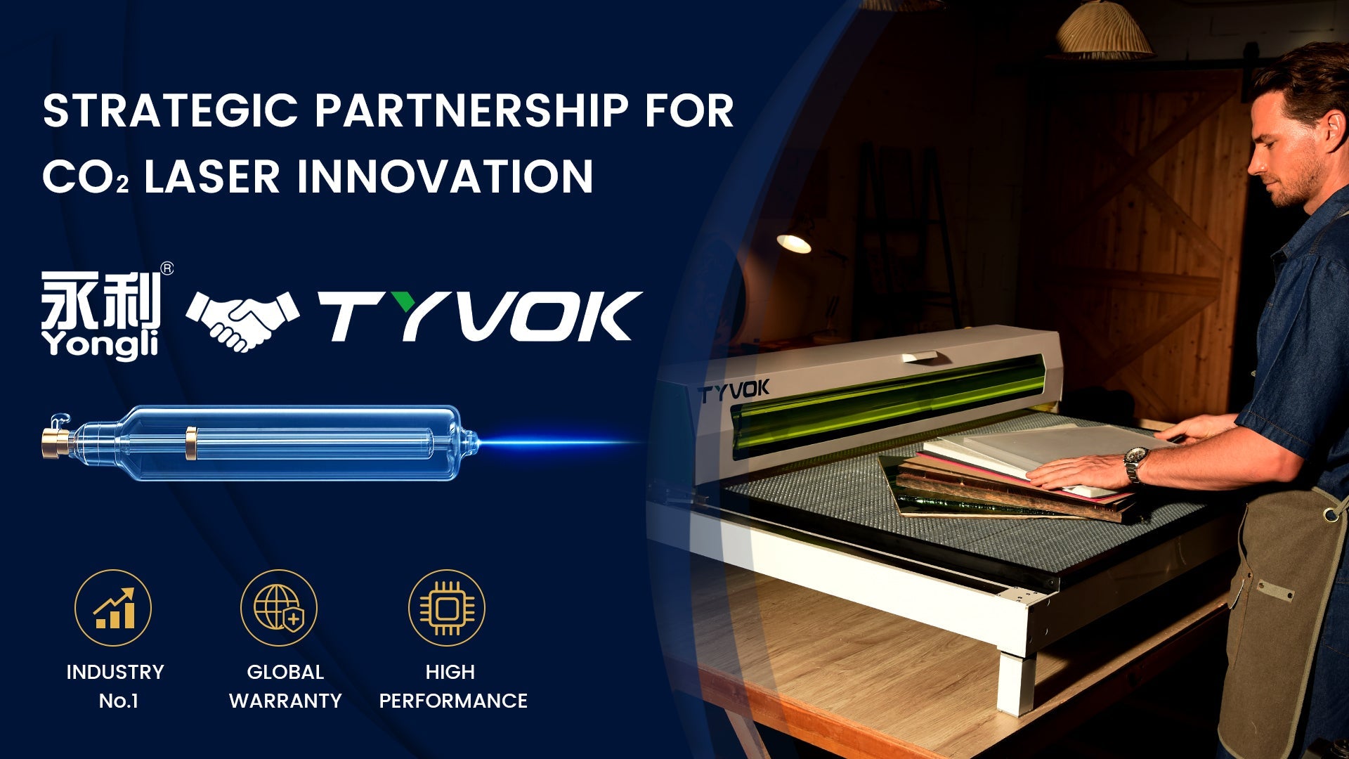 Yongli and Tyvok Announce Strategic Partnership to Launch the 100W CO₂ Laser K1 – Driving Global Innovation Together