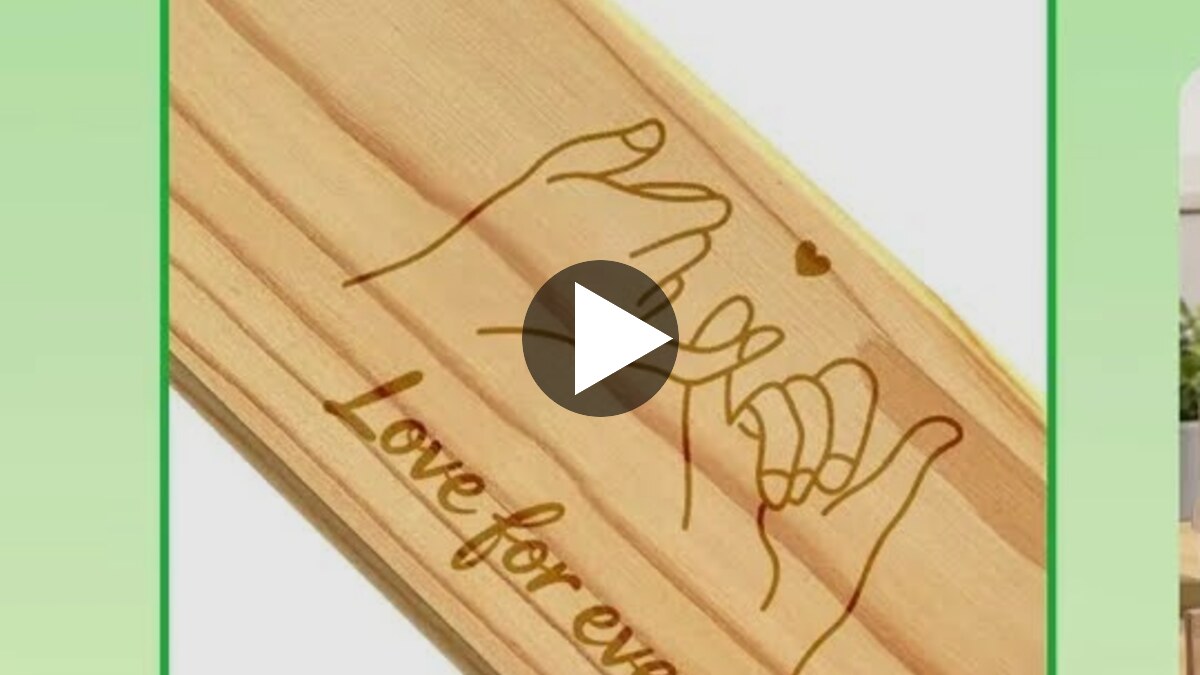 TYVOK P2 wood gift engraving video preview