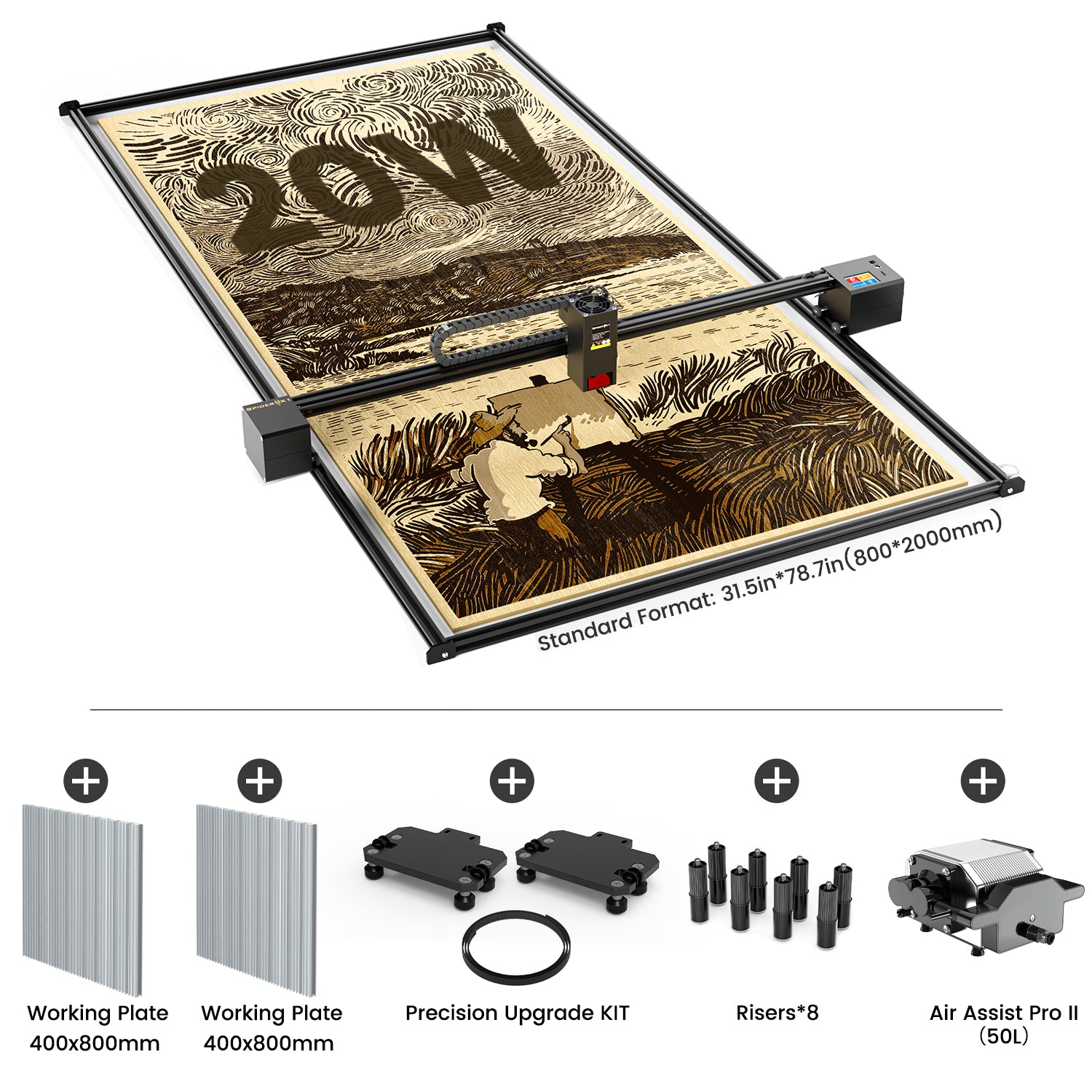 Tyvok Spider X1S 2025 Large-Format Laser Engraver & Cutter