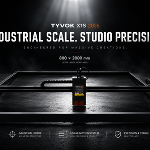 TYVOK X1S 2026 – 800×800mm to 800×2000mm Expandable Laser Engraver & Cutter