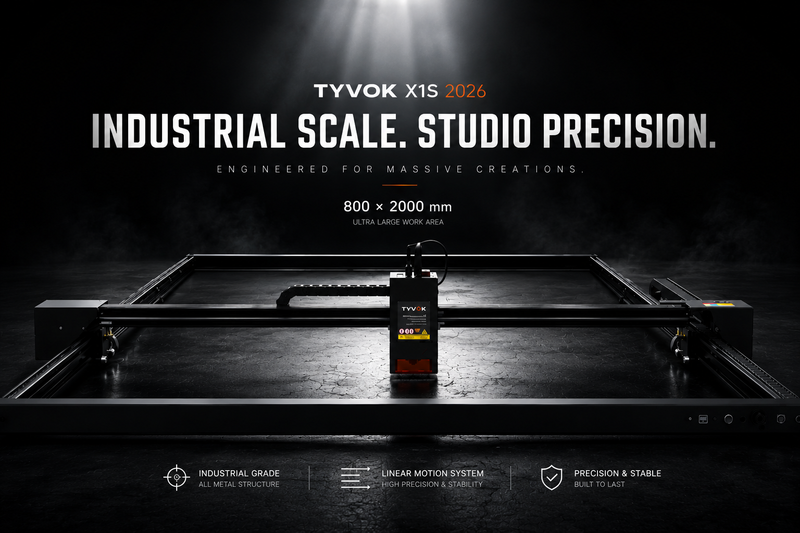 TYVOK X1S 800x2000mm large format laser engraver Europe product image 1