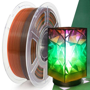 Filament arc-en-ciel transparent PETG