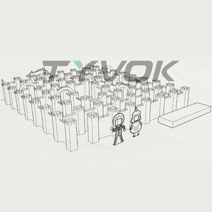 Fichier de gravure Tyvok Halloween Maze - Compatible avec Lightburn